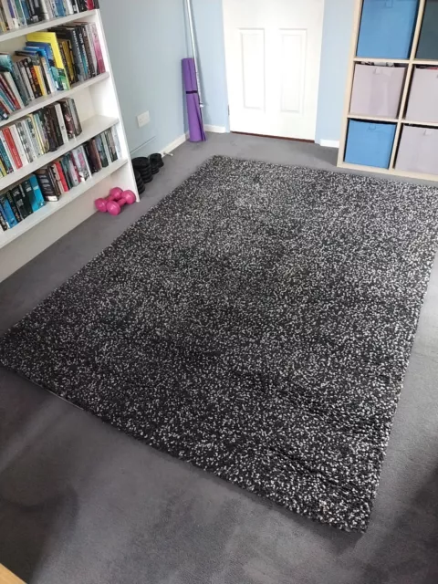 IKEA Vindum High Pile Rug Speckled Grey 170 x 230 CM (Used)