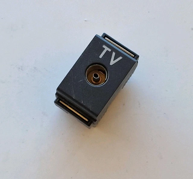 Connettore maschio per presa Tv coassiale passante compatibile Bticino