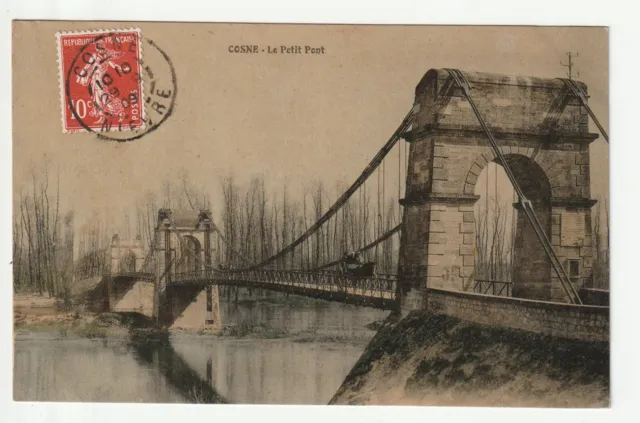 COSNE SUR LOIRE - Nievre - CPA 58 - le petit Pont . Cp Canvas Color