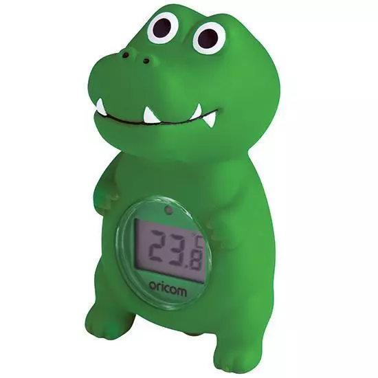 Oricom 02SCR Digital Bath and Room Thermometer Crocodile - Digital Floats LED