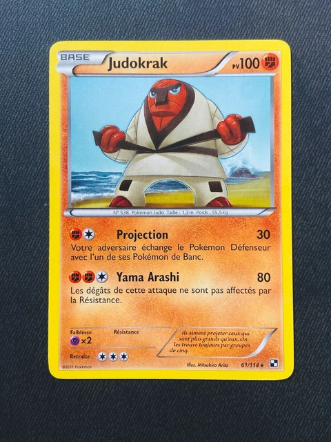 carte-pok-mon-judokrak-61-114-rare-n-b-de-base-noir-et-blanc-nb-neuf