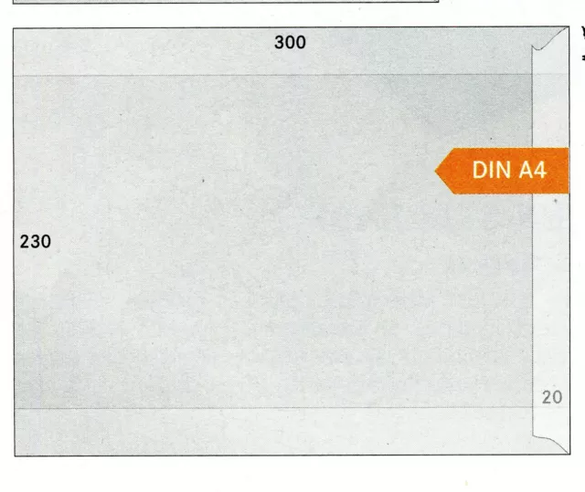 Lindner 500 Stück Pergamin Tüten 300x230x20 mm mit Klappe DIN A 4 (720)
