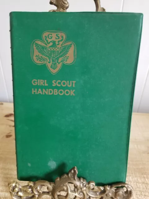 Girl Scout Handbook Vtg 1957 Green Hardcover Manual Intermediate Program**THD5