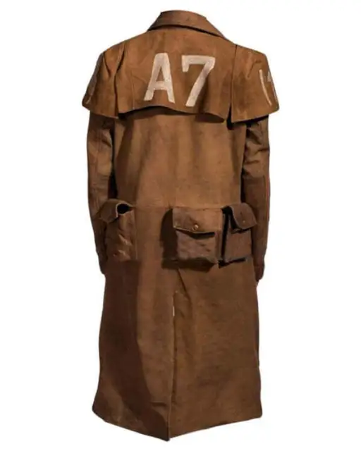 Mens A7 Fallout NCR Veteran Ranger Duster Coat in Genuine Diestressed Leather