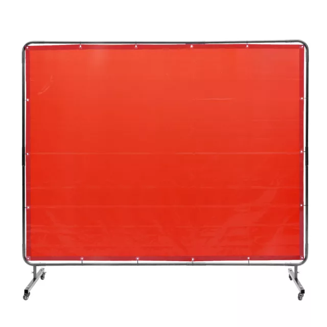 VEVOR Schweißvorhang Schweißschutzvorhang Schweißschutzwand Vinyl 1,8x2,4m Rot