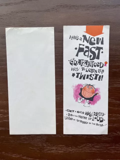 Vintage American Greetings HiBrows Funny Birthday Card Spider Pants 1961 UNUSED!