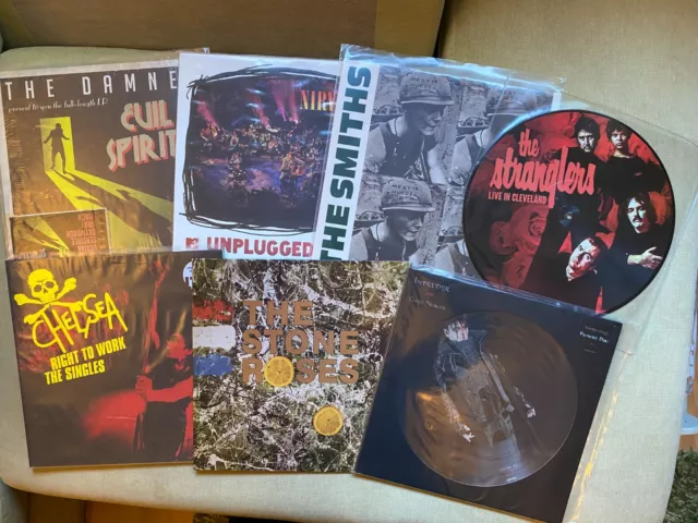 nice lot of 7 Rock,Indie,Punk ...colour vinyls,picture discs LPs.
