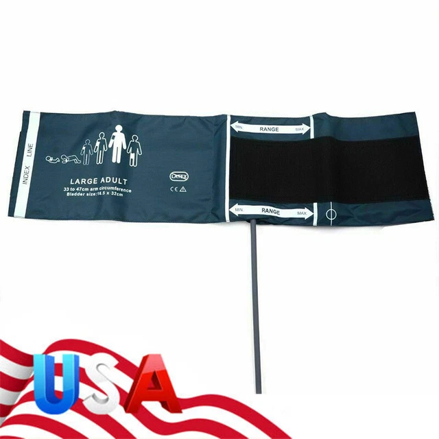 US,5pcs,Large Adult Single Tube Cuff Blood Pressure Patient Monitor 16.5 x 32cm