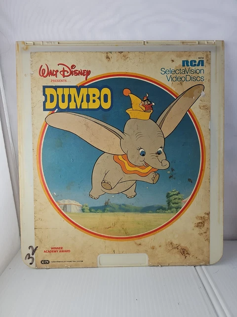 RCA CED Videodisc Selecta Vision  Walt Disney Dumbo 1982 Cartoon