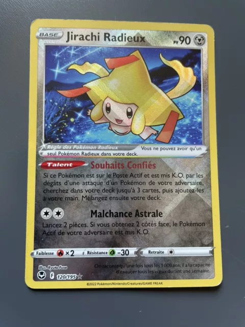 Jirachi Radieux - 120/195 - Ultra Rare - Carte Pokémon Tempête Argentée  EB12 - DracauGames