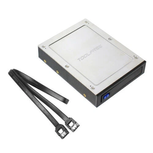 2.5" Internal Floppy Bay SATA III Tray-Less Mobile Rack for HDD SSD Hard Drive