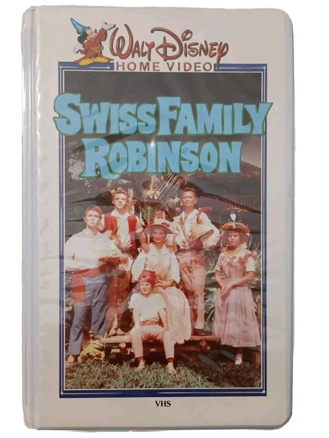 VINTAGE 1982 WALT Disney Swiss Family Robinson VHS White Clamshell Pre ...