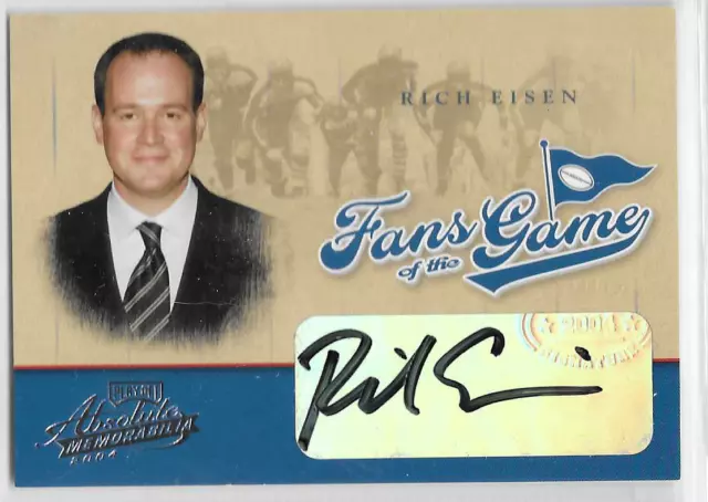Rich Eisen 2004 Playoff Absolute Fans Of The Game Autograph Auto Espn Mg