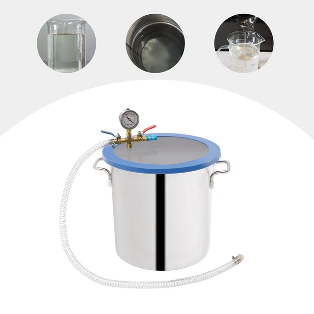Stainless Steel Vacuum Chamber 5Gallon Vacuum Defoaming Barrel for Epoxy Resin