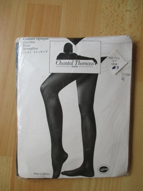 Collant Festonné Chantal Thomass – Taille 3, Couleur Noir Gris, Neuf Avec étiquettes