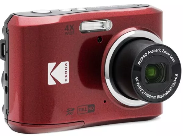 Kodak PIXPRO FZ45 16MP 4x Zoom Wide Angle Digital Camera in RED (UK Stock)  BNIB