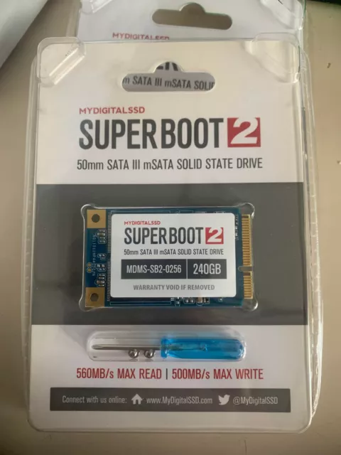 256GB 240GB MyDigitalSSD Super Boot 2 SATA III 6Gbps 50mm Full Size mSATA SSD