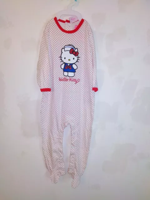 Bnwt Hello Kitty Age 18 Months White & Red Mix Spotted Romper