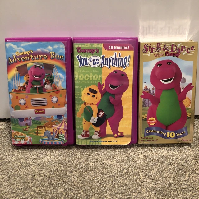 BARNEY THE PURPLE Dinosaur VHS Lot of 3 Never Seen On TV Episodes $28.