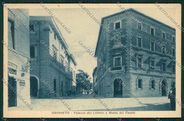 Grosseto Città Monte dei Paschi Banca PIEGATA cartolina QQ3437