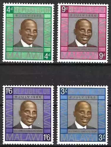 Timbres Personnages Malawi 56/59 * (58823CH)