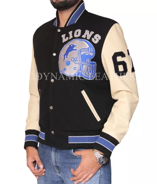 Beverly Hills Cop Axel Foley Detroit Lions Vintage Sports Letterman Jacket