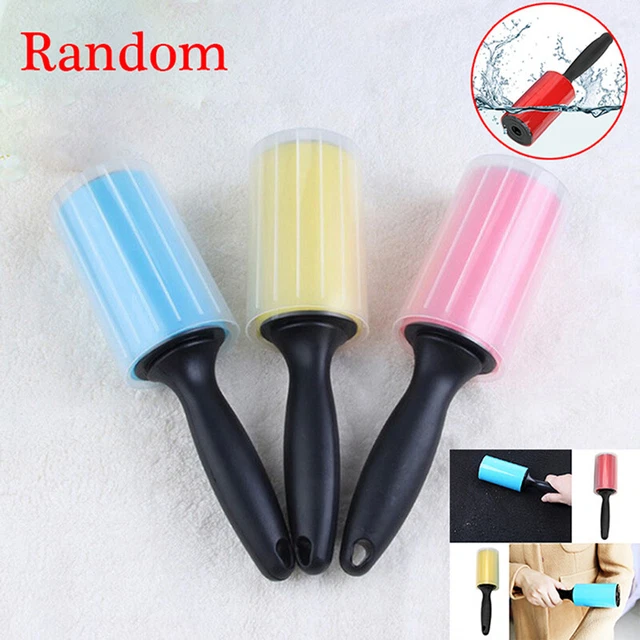 1Pcs Washable Lint Roller Pet Hair Remover Reusable Sticky Dust Wiper Clothe_bi