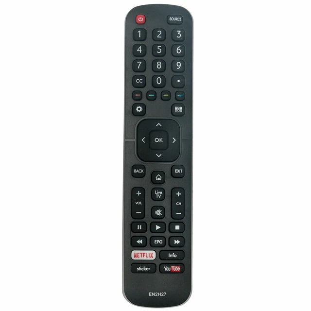 VINABTY Telecomando Vocale ERF6A64 Per TV Hisense QLED 4K – Compatibile Con HT267138 65U8QF 88L5VG – Con Tasti Netflix E YouTube