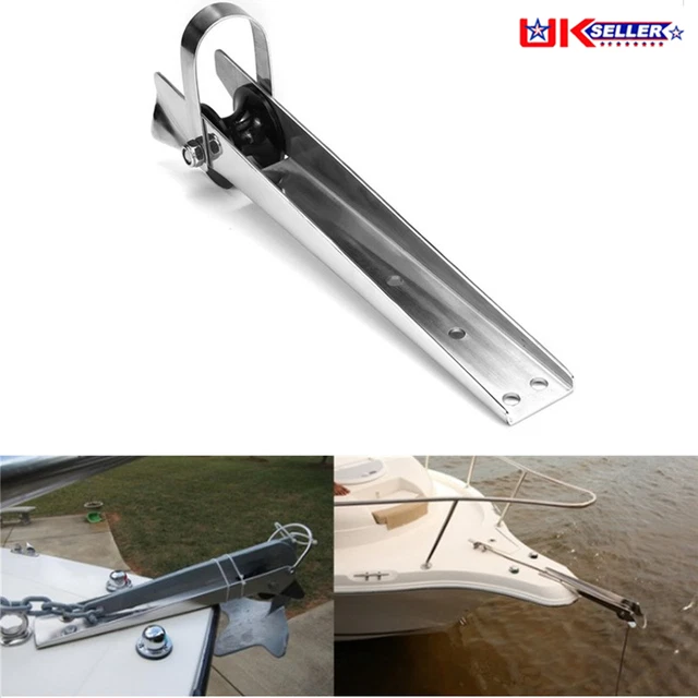 Hadai 316 Stainless Steel Self-Launching Anchor Roller With Hard Rubber Roller - 64mm X 45mm
