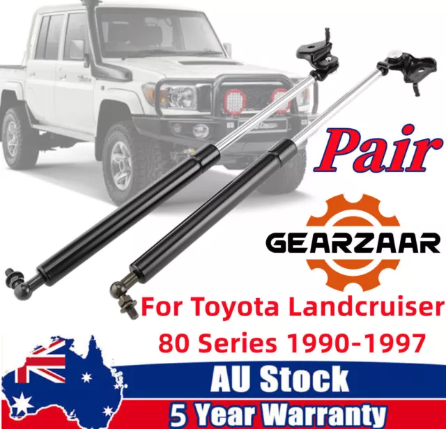 Pair Front Bonnet Gas Struts for Toyota Landcruiser 80 Series 1990-1997 Lift AU