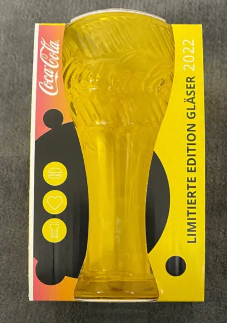 Mc Donalds Coca Cola Glas 2022 "Glas Gelb" Limitierte Edition - NEU