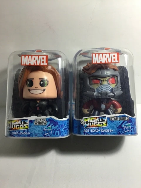 Marvel mighty muggs black widow star lord hasbro new sealed lot