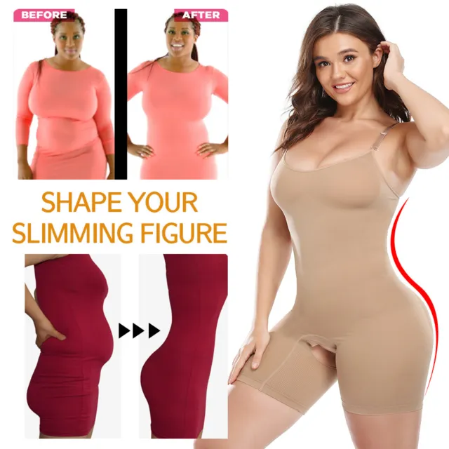 WOMENS SEAMLESS STRAPLESS Shapewear Bodysuit Firm Tummy Control Full Body  Shaper £18.79 - PicClick UK