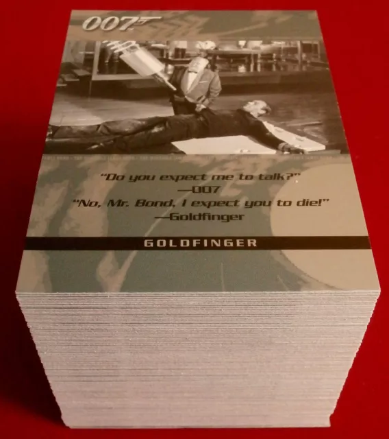 JAMES BOND "QUOTABLE" - HUGE 100 Card Base Set, Complete - RITTENHOUSE 2004