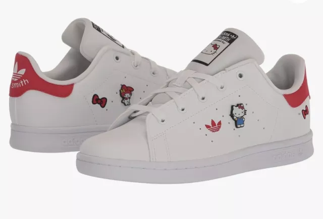 Adidas Stan Smith X Hello Kitty Girls Kids Sneakers Shoes HQ1900 Size 12K
