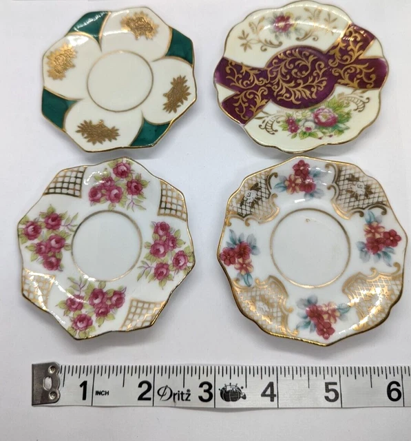 Mini Plate Ucagco China Miniature Saucers Accents Occupied Japan Set of four