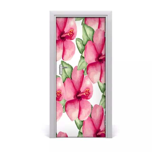 Pegatinas Para Puertas de Autoadhesivo Murales  85x205 cm Flores tropicales