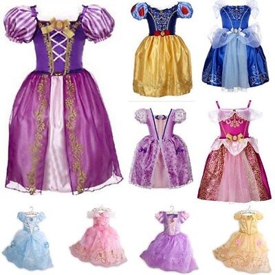 Kids Girls Princess Fancy Dress Up Party Cosplay Costume Outfit Birthday Gifts