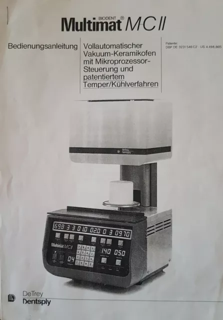 DENTSPLY Multimat MC II Keramikofen mit Vakuumpumpe, Zahntechnik,