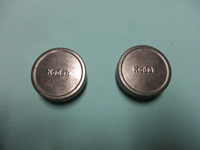 Vintage Kodak 1950's Tin Film Reel Canisters  ( PAIR ) - 2'' Dia.
