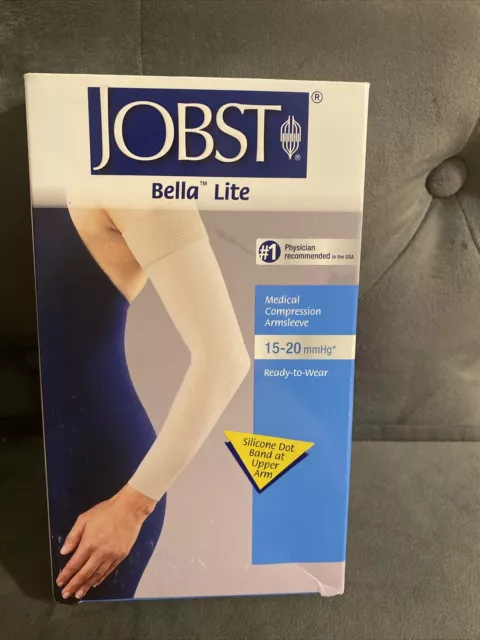 JOBST Bella Lite Armsleeves with Silicone Band 15-20mmHg Small NEW FREE SHIPPING