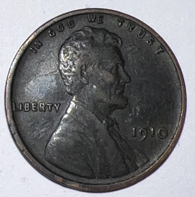 VF+ 1910 Lincoln Wheat Cent Philadelphia Mint Penny 1c Exact Coin Pictured H8