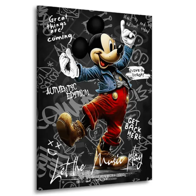 Leinwandbild Micky Maus Dance Comic Pop Art Lifestyle Wandbild Wohnzimmer Bilder 3