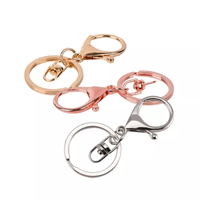 Swivel Keyring Lobster Clasp Keychain Key Ring Clasp Lanyard Trigger Silver Gold