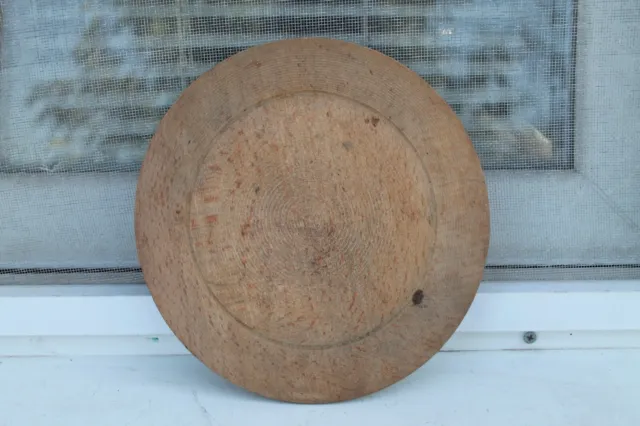 Old wooden primitive plate for food 19-th century