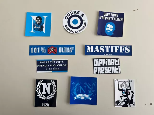 Napoli 10 Adesivi Stickers Pegatinas Aufkleber Ultras 4350