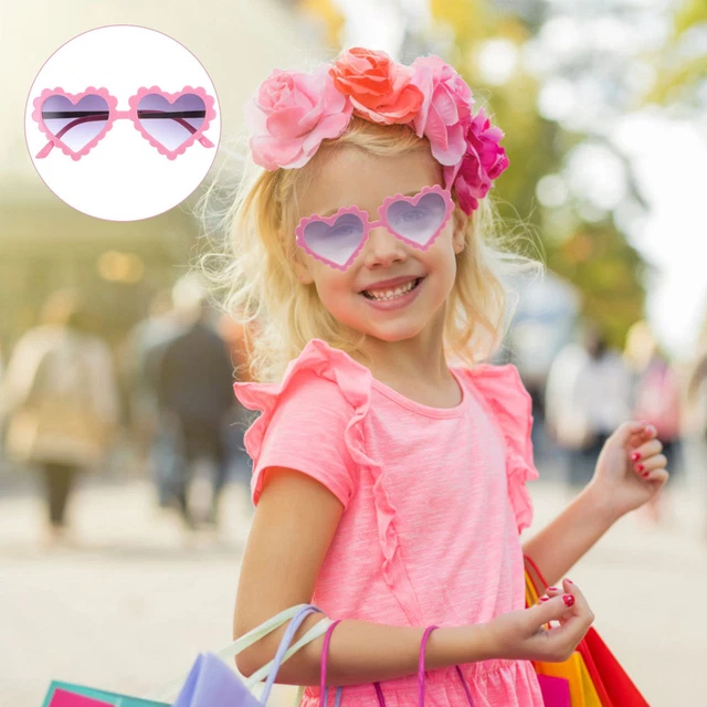 Occhiali da sole cardiaci occhiali cuore vintage ragazza alla moda bambini