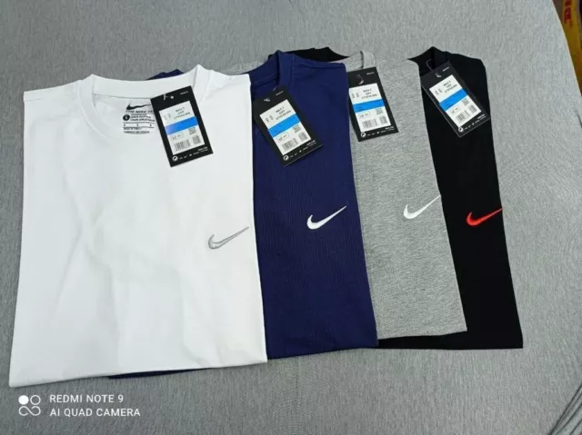 Men's Nike T shirt Black White Grey  Navy Cotton Sports