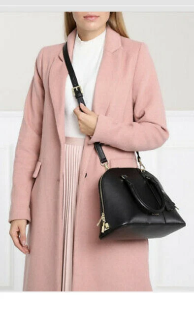 TED BAKER BLACK Leather Tote Shoulder Bag RRP 175 50.00