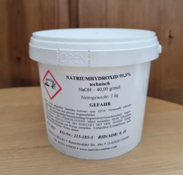 Natriumhydroxid technisch (NaOH) mind. 99,3% - 10 kg Ätznatron Rohrreiniger